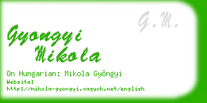 gyongyi mikola business card