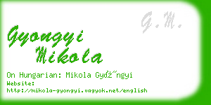 gyongyi mikola business card